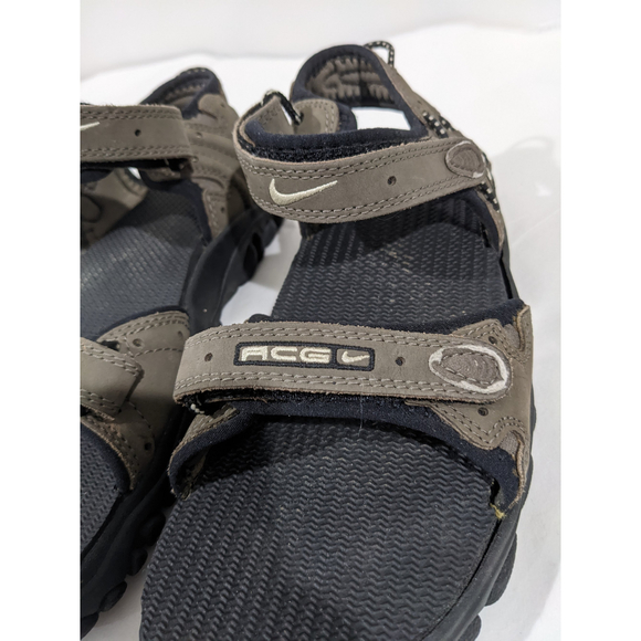 Vintage Nike ACG Y2K Brown Men's Sandals Size 7 - Picture 7 of 9